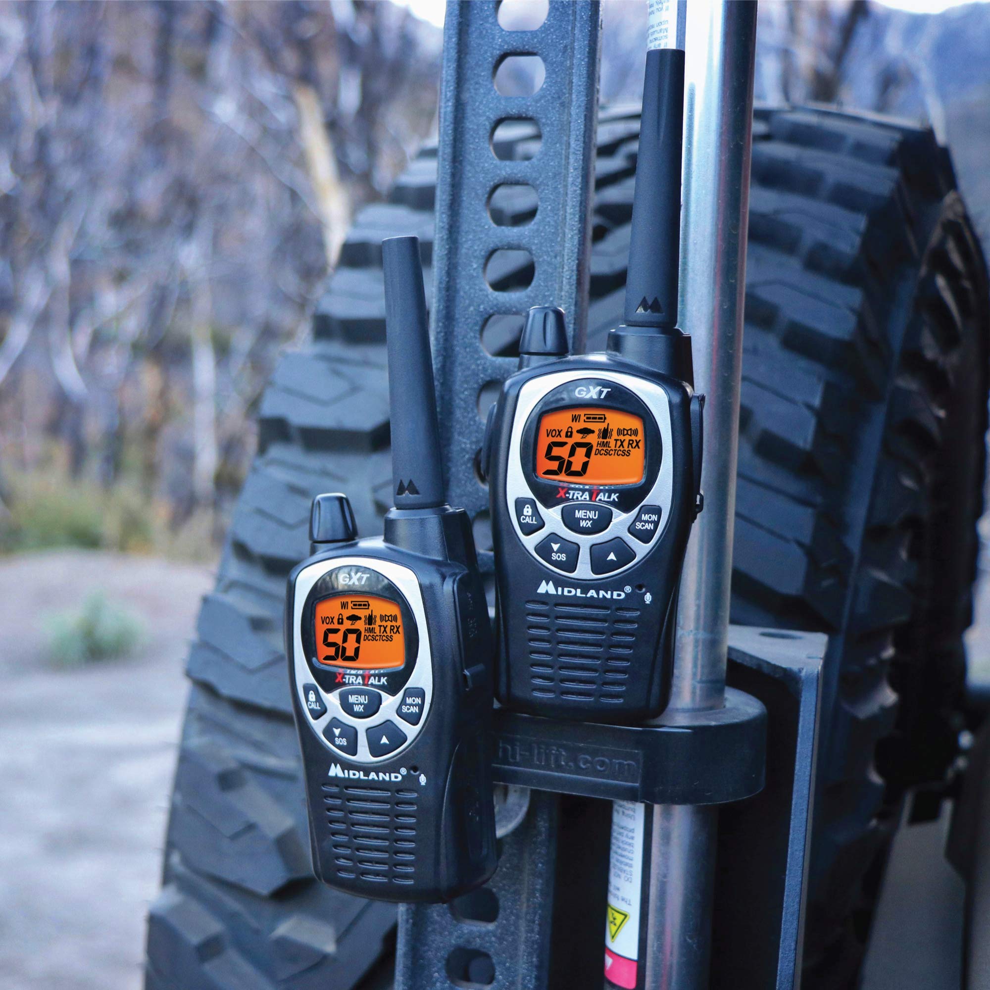 Midland GXT1000VP4 50 Channel GMRS Two-Way Radio - Up to 36 Mile Range Walkie Talkie - Black/Silver (Pack of 4) - Image 6
